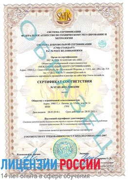 Образец сертификата соответствия Саки Сертификат OHSAS 18001